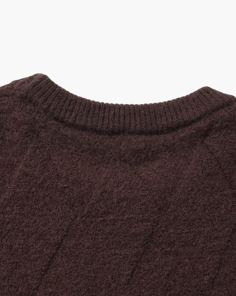 Diamond Knit Crewneck Sweater