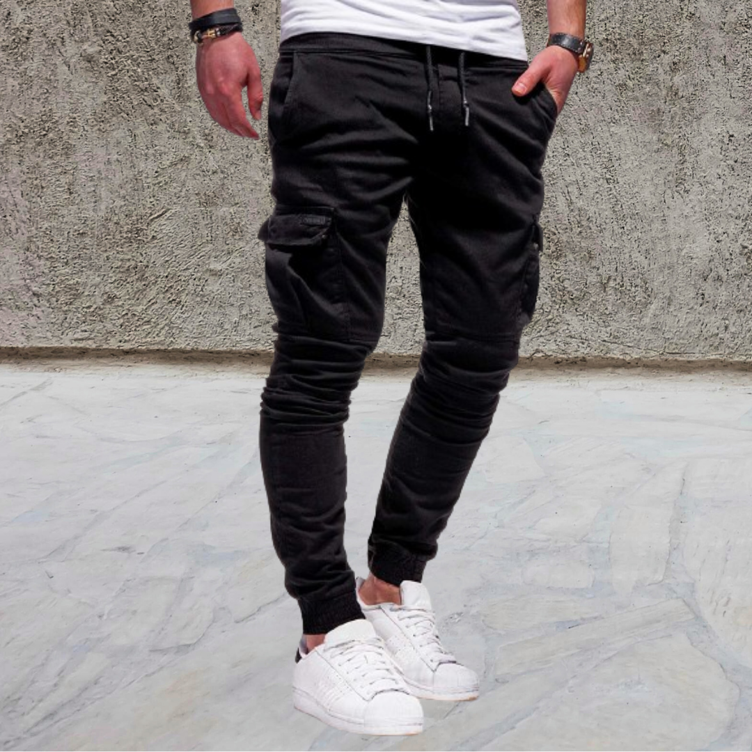 Daniel | Casual sports trousers with patch pockets
