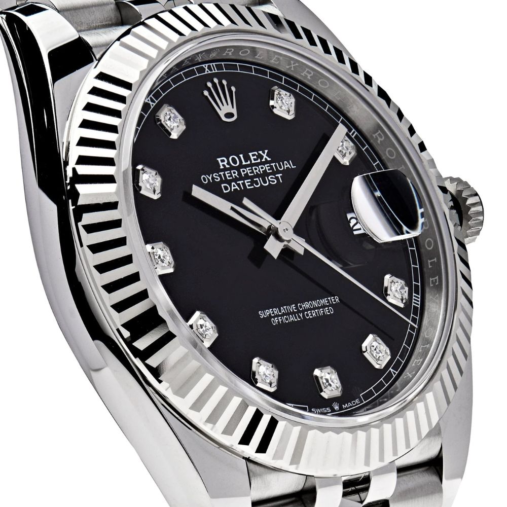 Rlx Datejust Diamond Black Dial Jubilee 41mm
