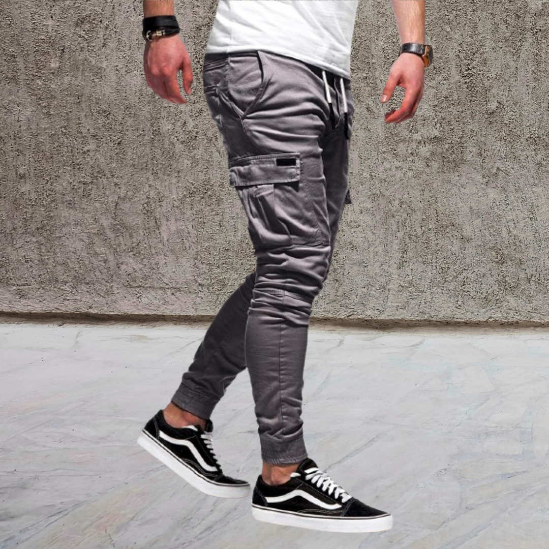 Daniel | Casual sports trousers with patch pockets